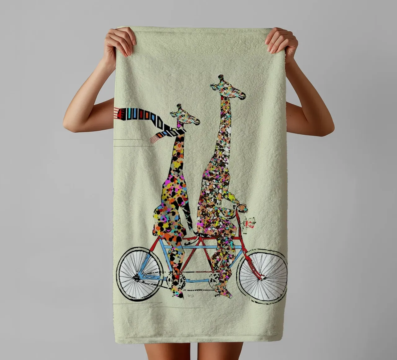 giraffes days lets tandem Handtuch von Brian Buckley