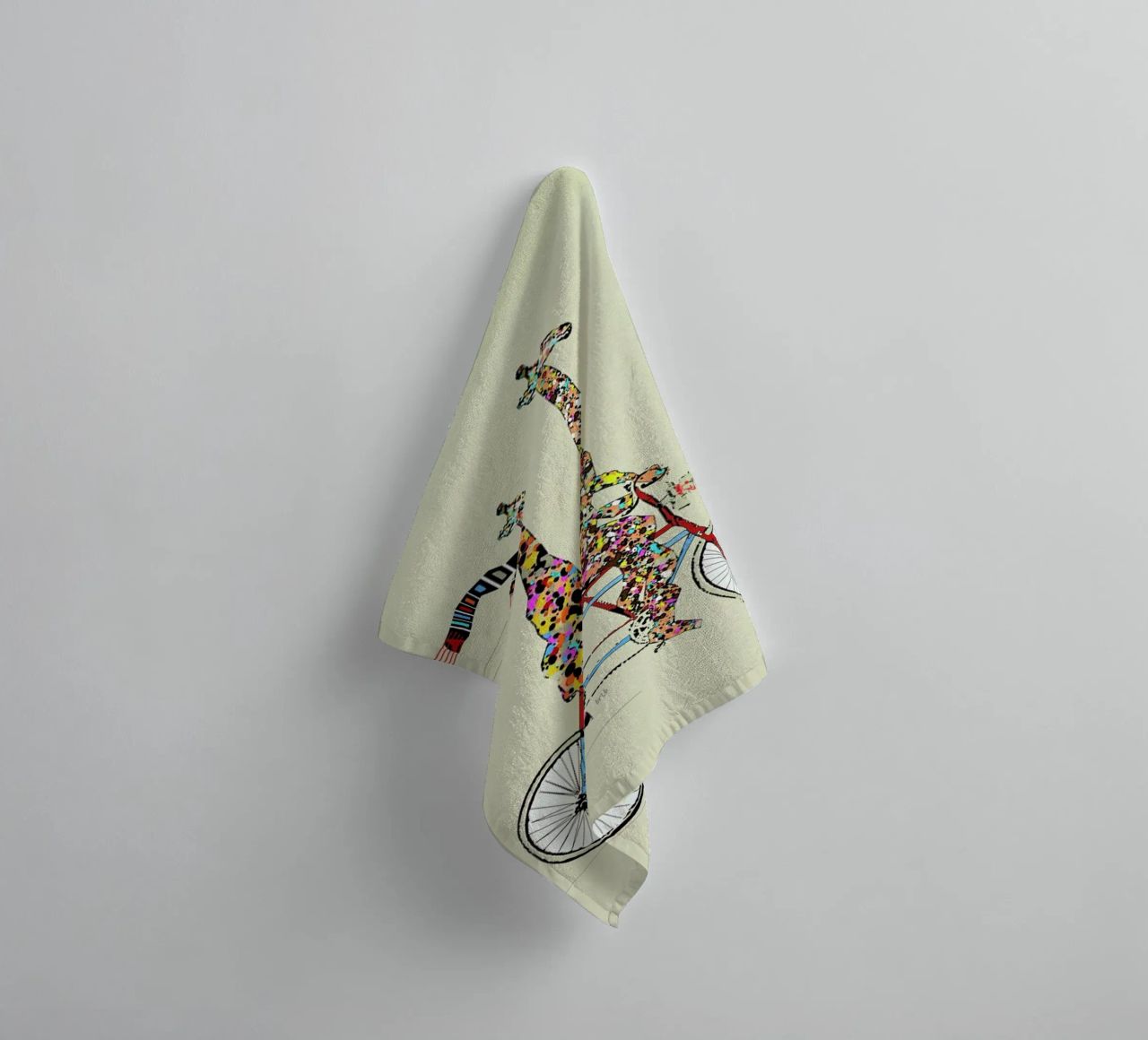 giraffes days lets tandem towel by Brian Buckley