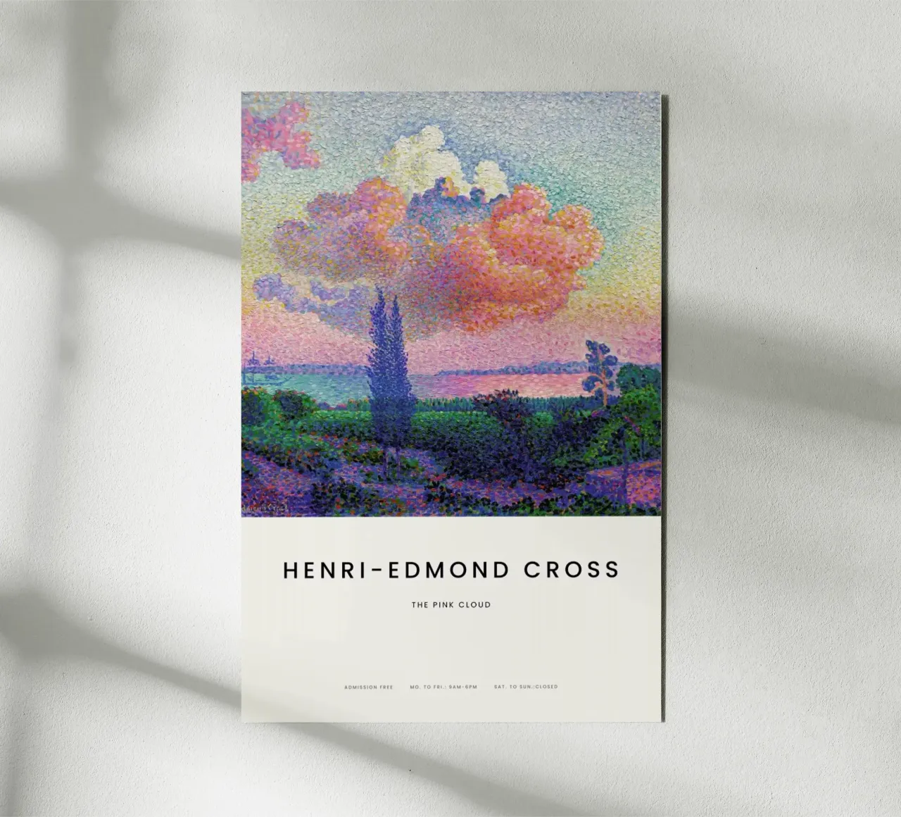 Cross - The Pink Cloud alluminio dibond da Vintage by JUNIQE