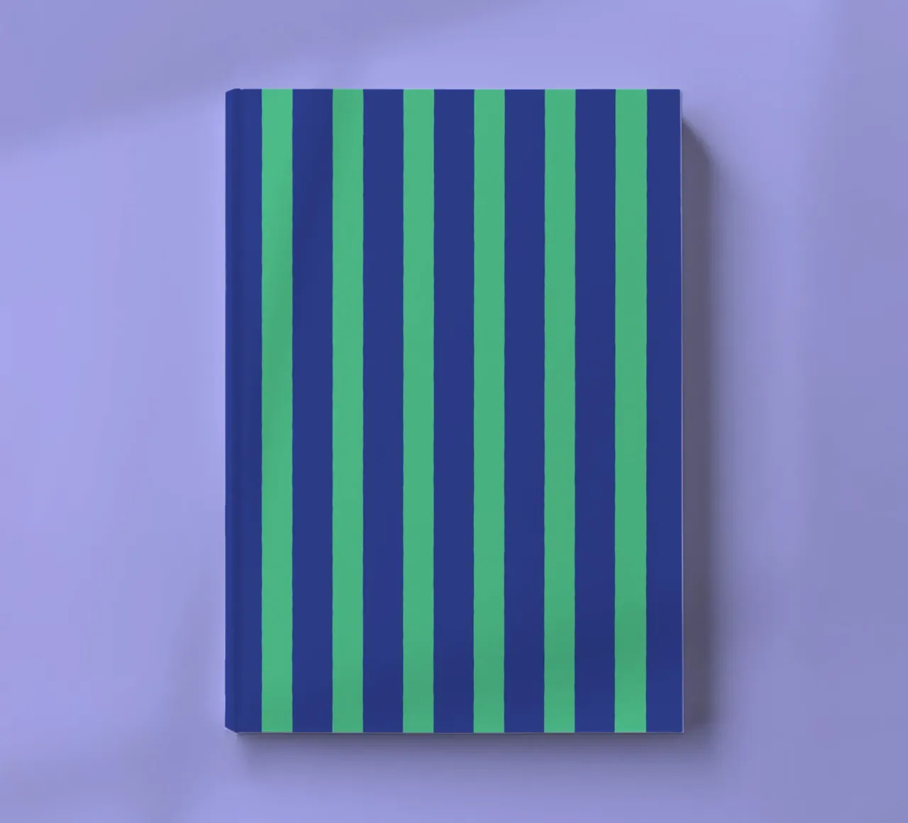 Motif de rayures simples - Bleu Vert carnet de notes de MoonlightPrint