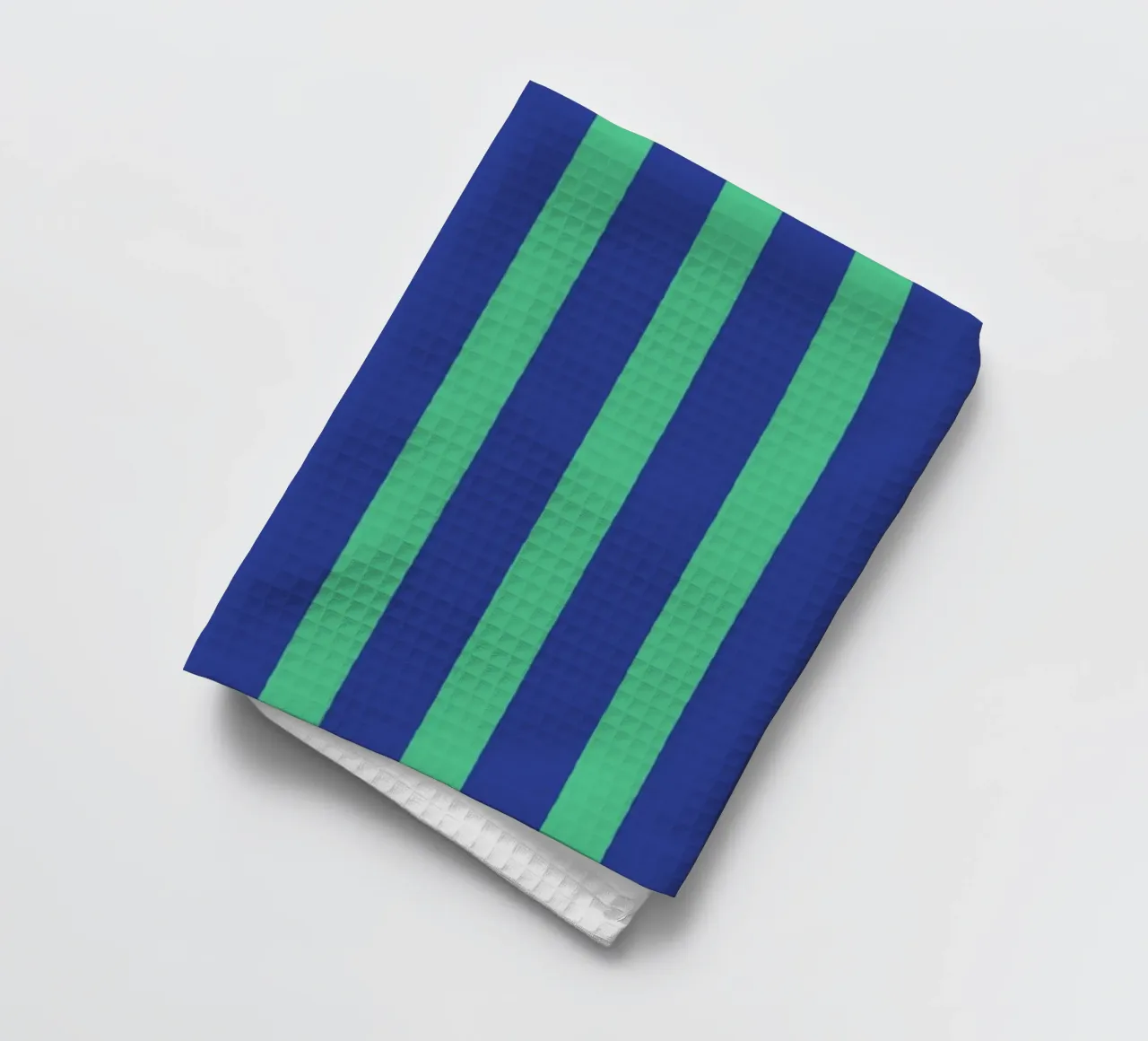 Motif de rayures simples - Bleu Vert torchon de MoonlightPrint
