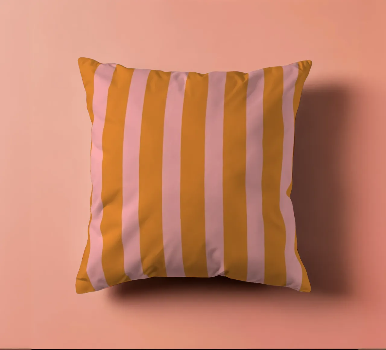 Motivo a strisce semplici - Arancione Rosa cuscino da MoonlightPrint