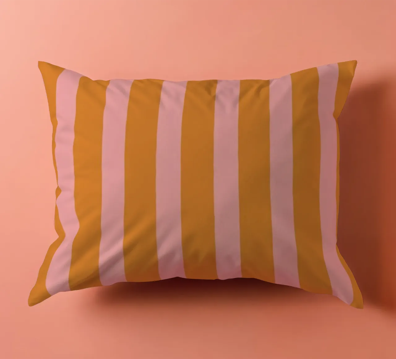 Motivo a strisce semplici - Arancione Rosa cuscino da MoonlightPrint