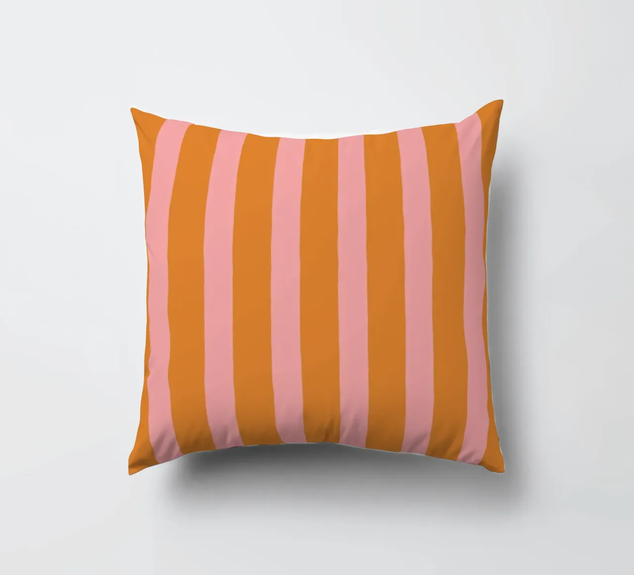 Motivo a strisce semplici - Arancione Rosa cuscino da MoonlightPrint