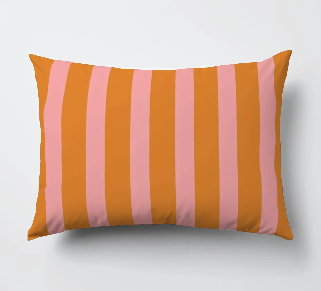 Motivo a strisce semplici - Arancione Rosa cuscino da MoonlightPrint