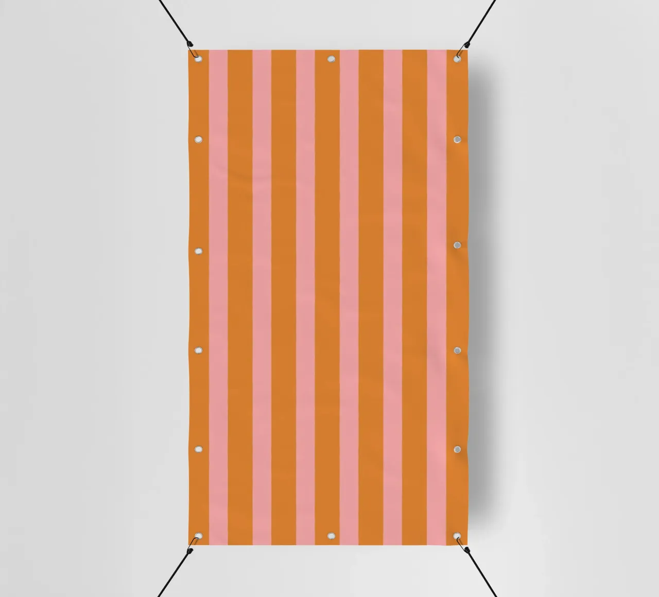 Motivo a strisce semplici - Arancione Rosa telo in pvc da MoonlightPrint