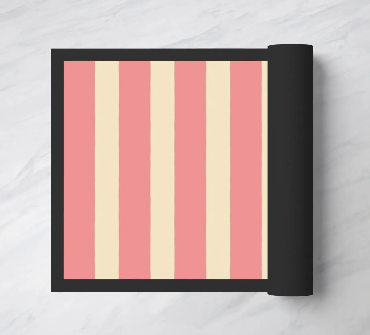 Simple Stripes Pattern - Pink doormat by MoonlightPrint