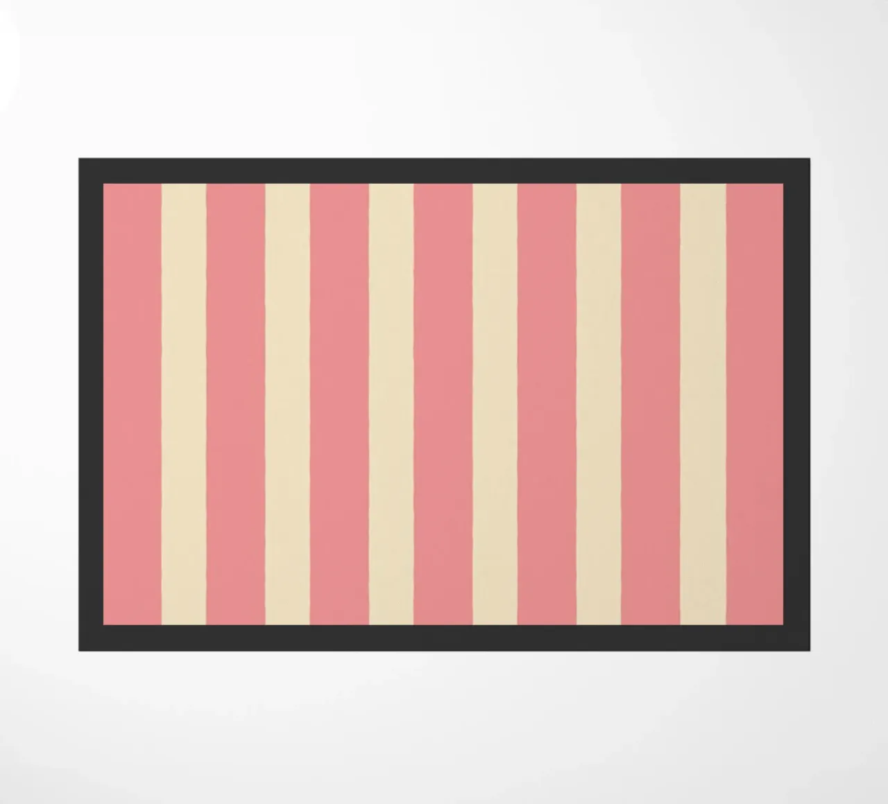 Simple Stripes Pattern - Pink doormat by MoonlightPrint