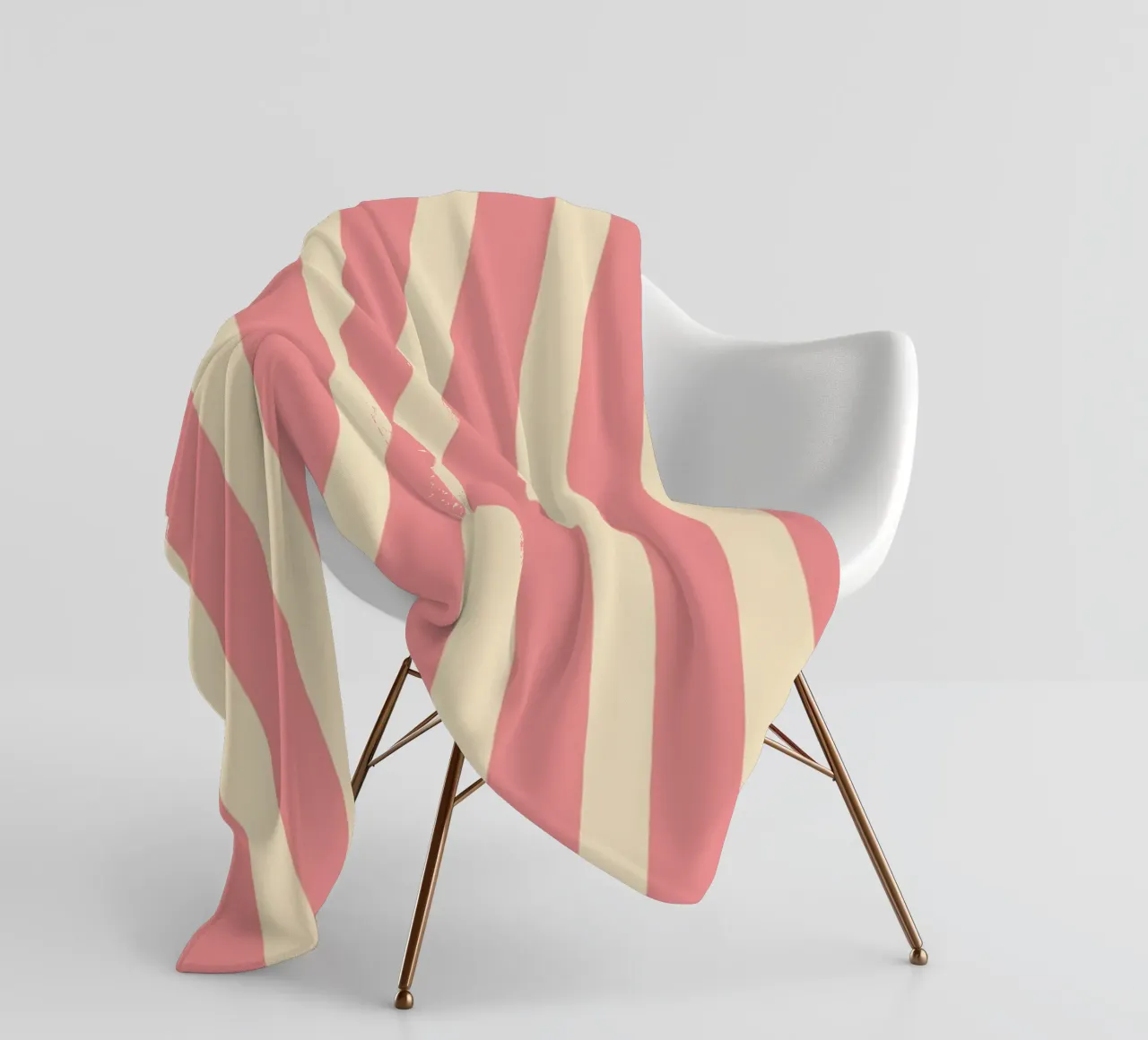 Motivo a righe semplici - Rosa coperta in pile da MoonlightPrint
