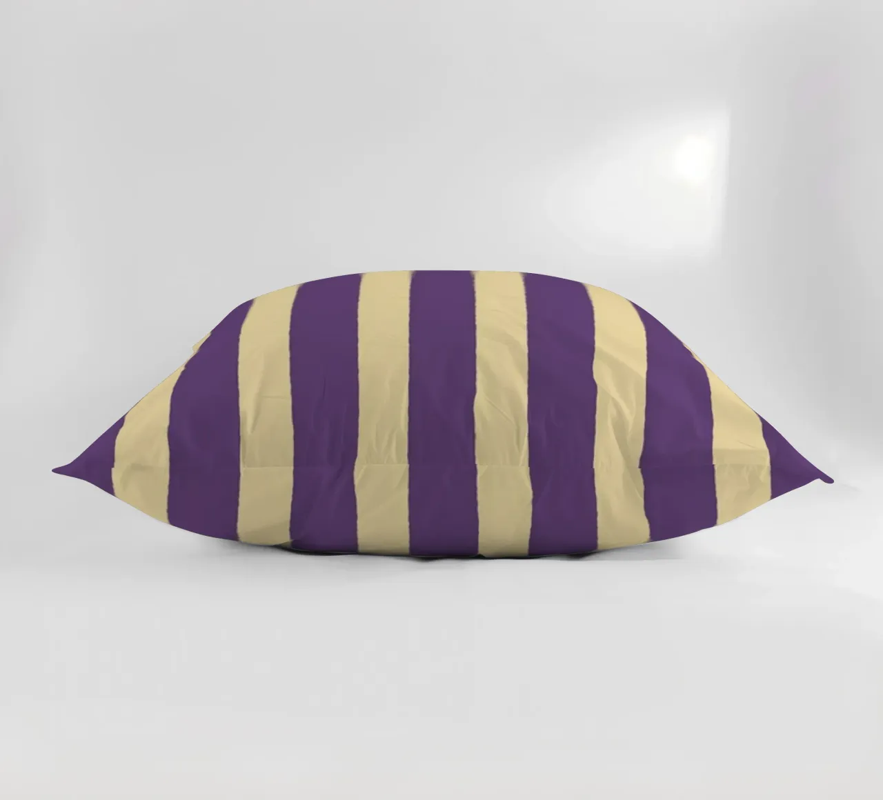 Motif de rayures simples - Violet Jaune coussin de MoonlightPrint