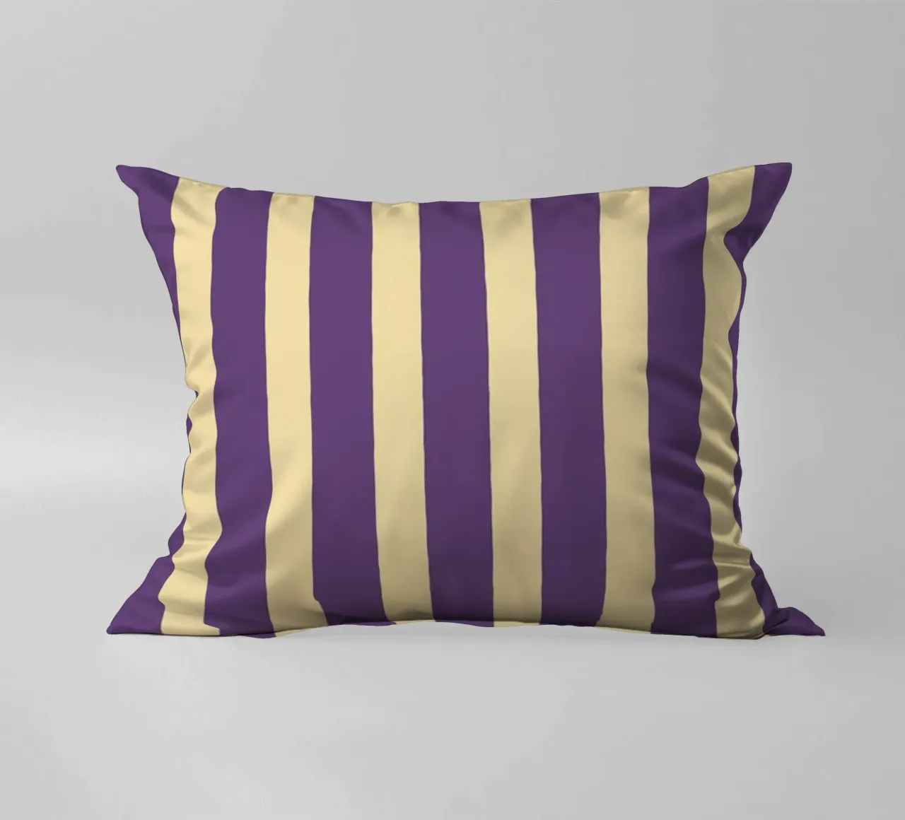 Motif de rayures simples - Violet Jaune coussin de MoonlightPrint
