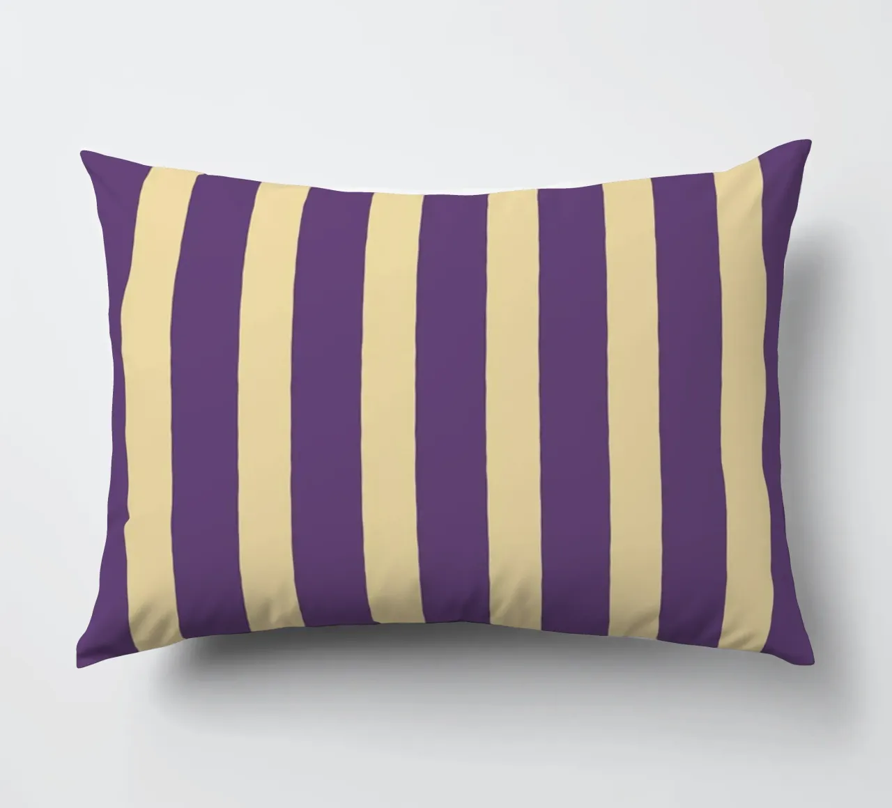 Motif de rayures simples - Violet Jaune coussin de MoonlightPrint
