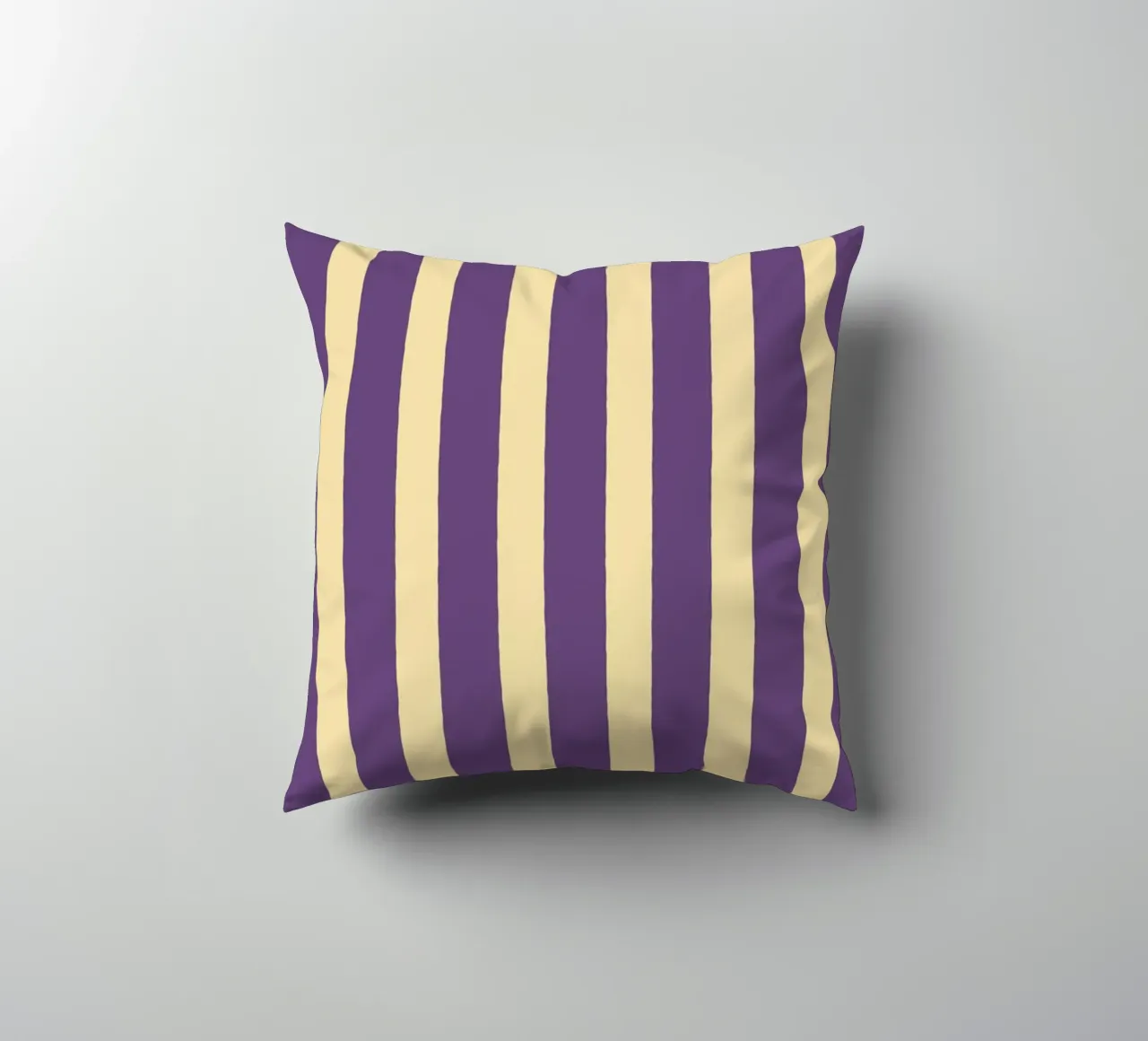 Motif de rayures simples - Violet Jaune coussin de MoonlightPrint