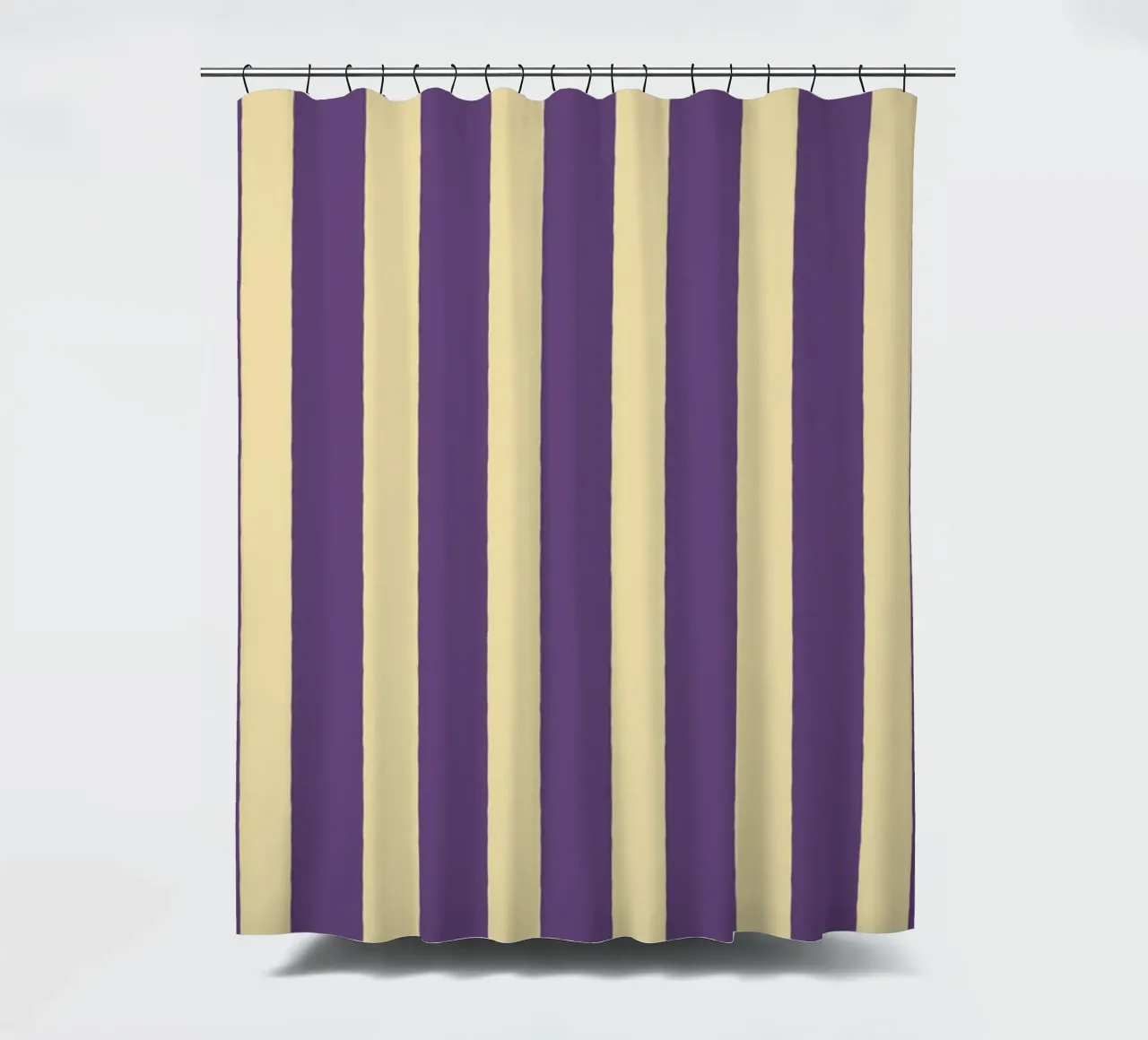 Motif de rayures simples - Violet Jaune rideau de douche de MoonlightPrint