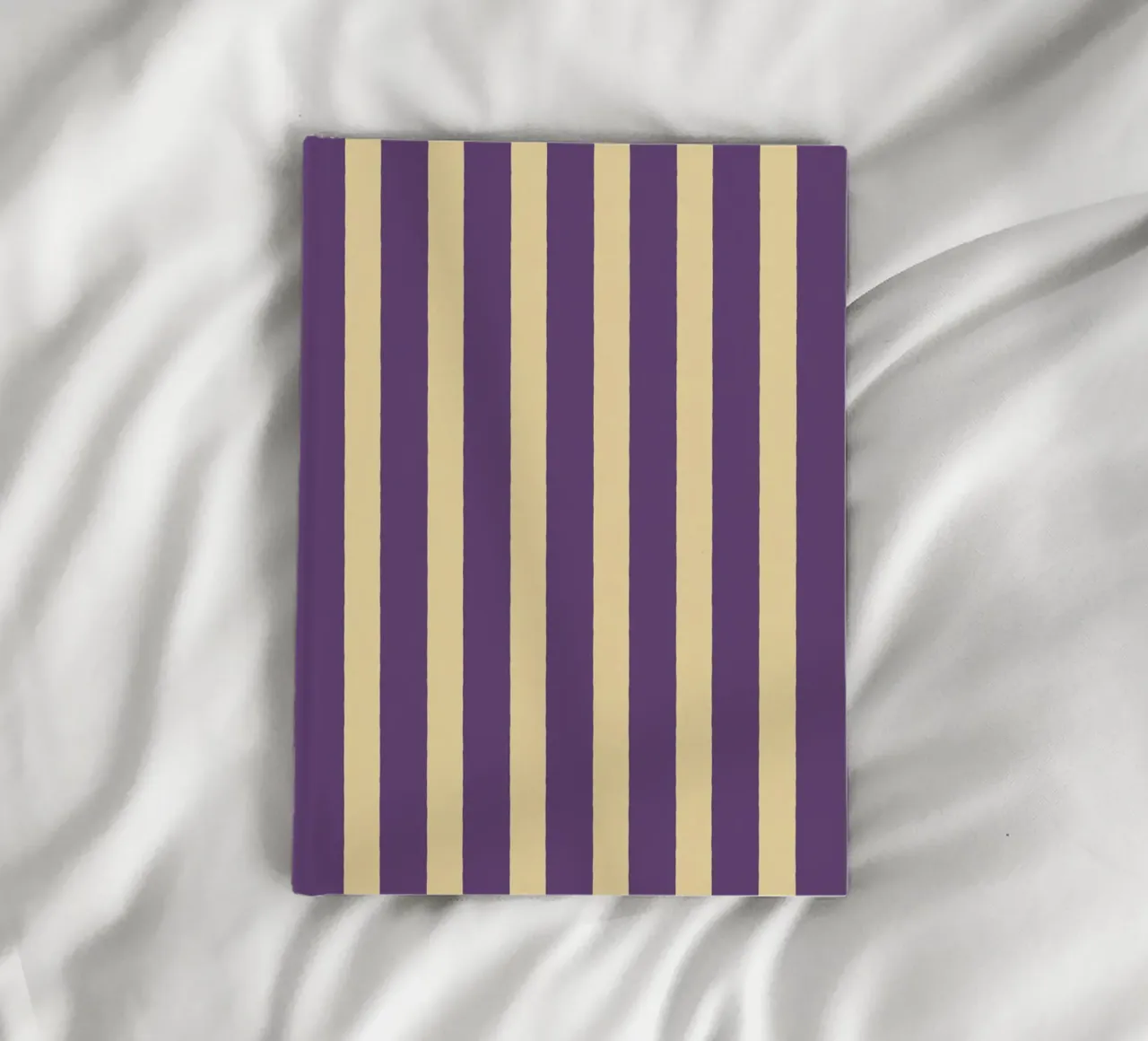 Motif de rayures simples - Violet Jaune carnet de notes de MoonlightPrint