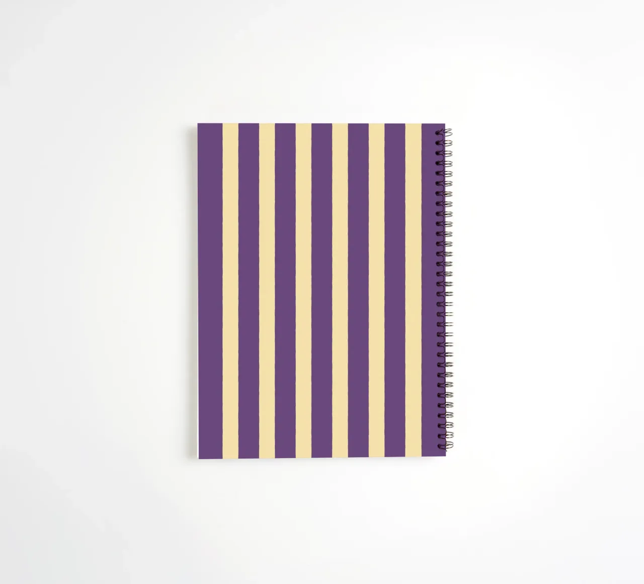 Motif de rayures simples - Violet Jaune carnet à spirale de MoonlightPrint