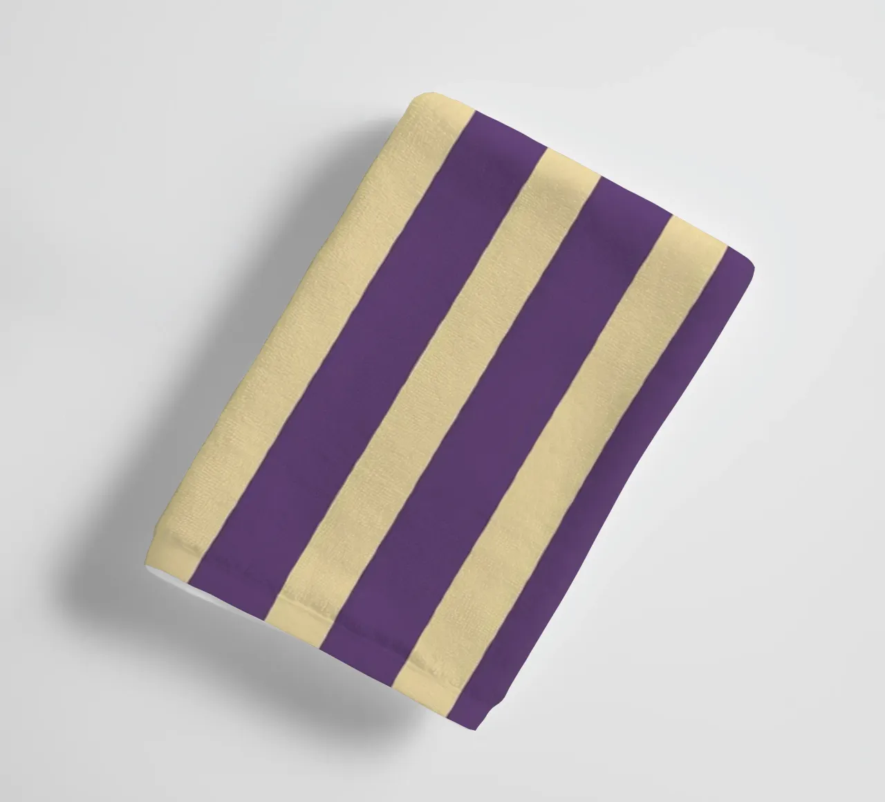 Motif de rayures simples - Violet Jaune serviette de bain de MoonlightPrint