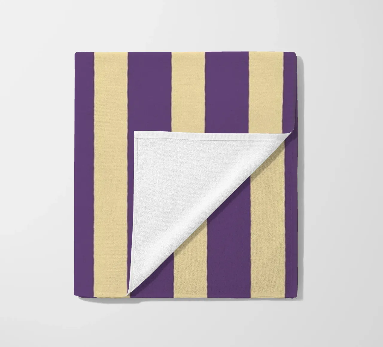 Motif de rayures simples - Violet Jaune serviette de plage de MoonlightPrint