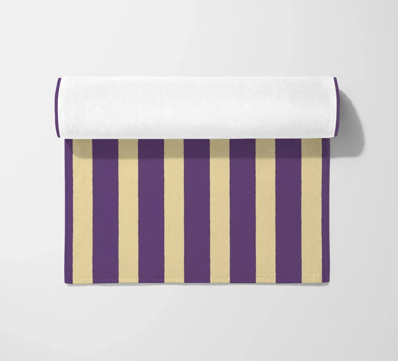 Motif de rayures simples - Violet Jaune serviette de plage de MoonlightPrint