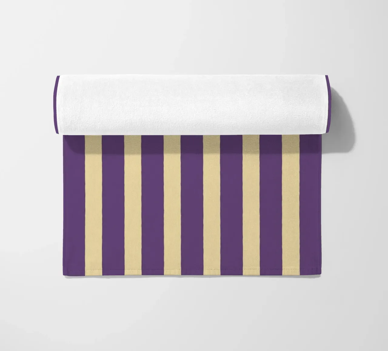 Motif de rayures simples - Violet Jaune serviette de plage de MoonlightPrint