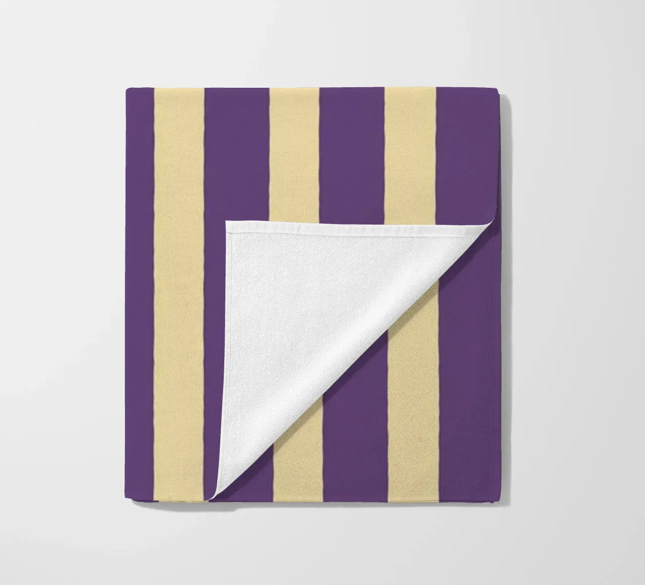 Motif de rayures simples - Violet Jaune serviette de plage de MoonlightPrint