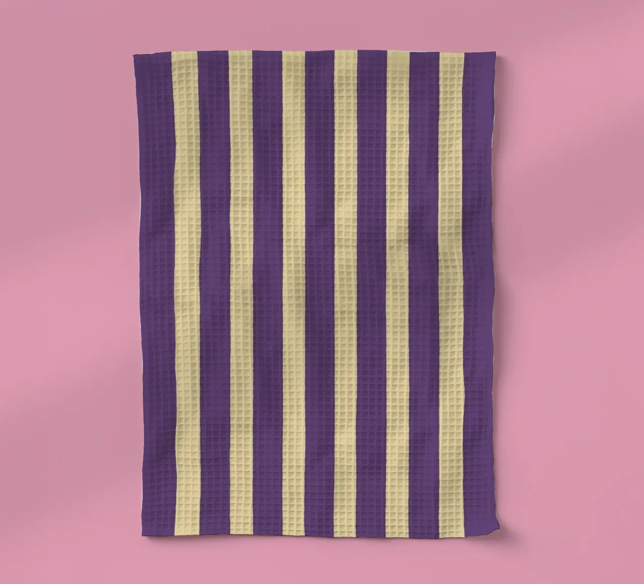 Motif de rayures simples - Violet Jaune torchon de MoonlightPrint