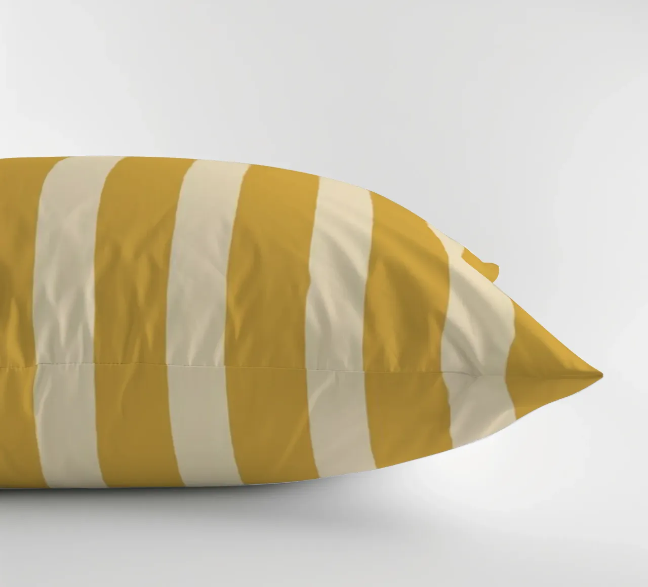 Motif de rayures simples - Jaune d'or coussin de MoonlightPrint