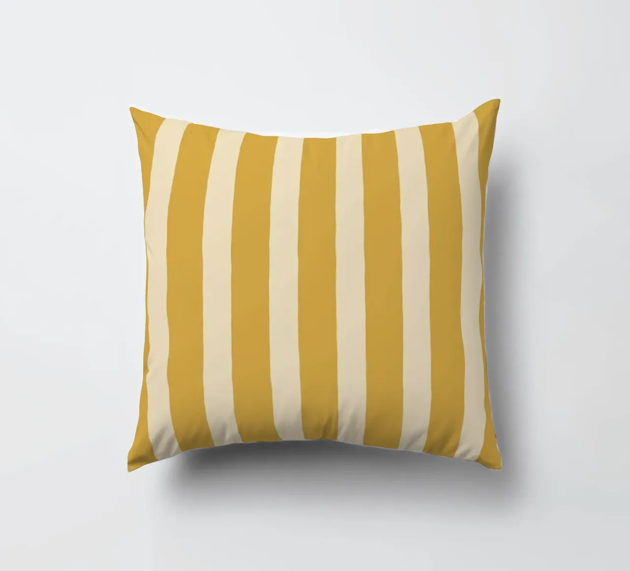 Motif de rayures simples - Jaune d'or coussin de MoonlightPrint