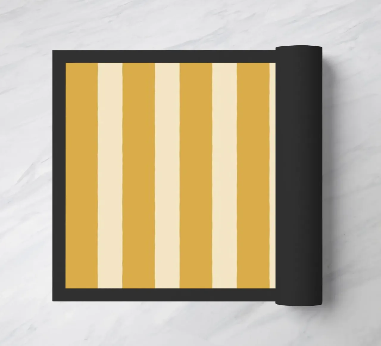 Motif de rayures simples - Jaune d'or paillasson de MoonlightPrint