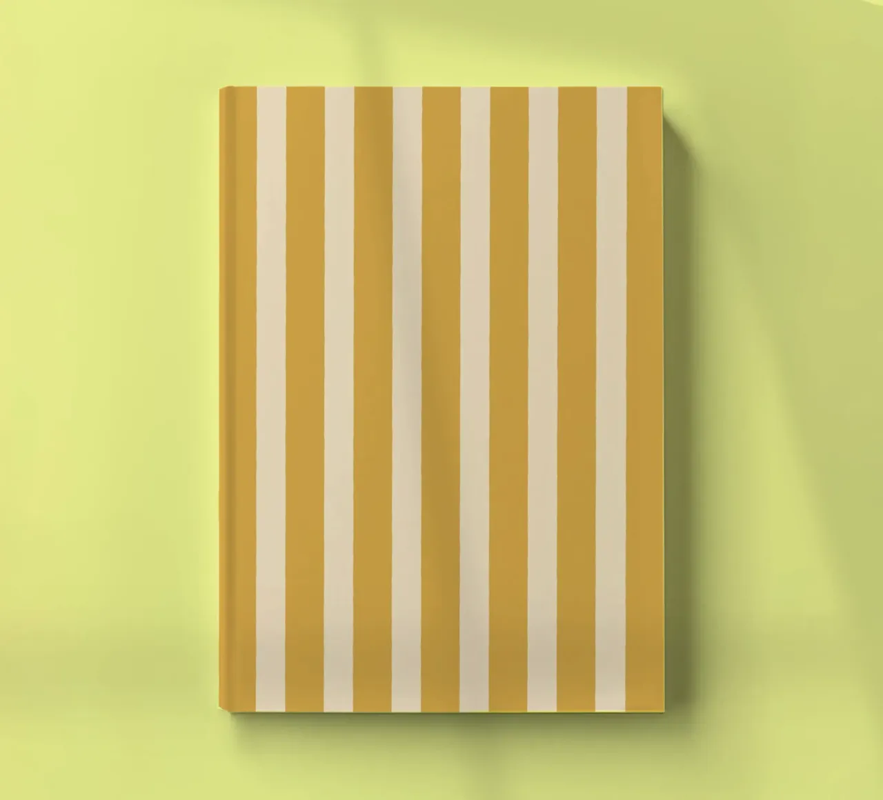 Simple Stripes Pattern - Gold Yelllow notebook by MoonlightPrint