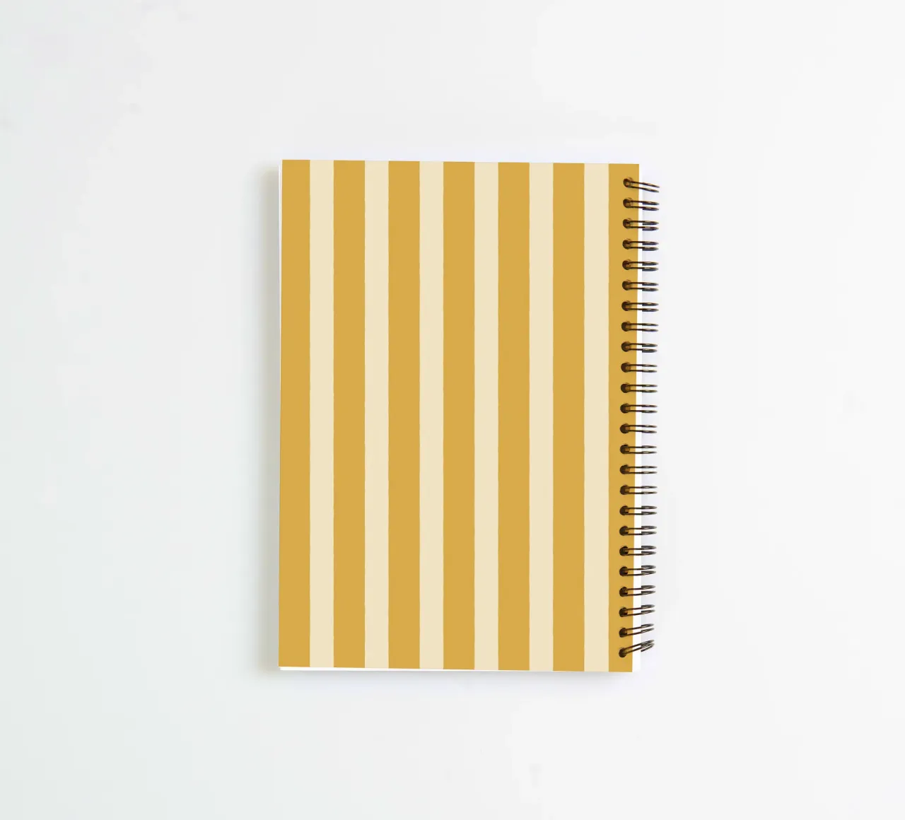 Motif de rayures simples - Jaune d'or carnet à spirale de MoonlightPrint