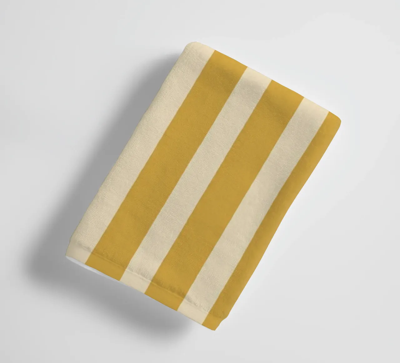 Motif de rayures simples - Jaune d'or serviette de bain de MoonlightPrint