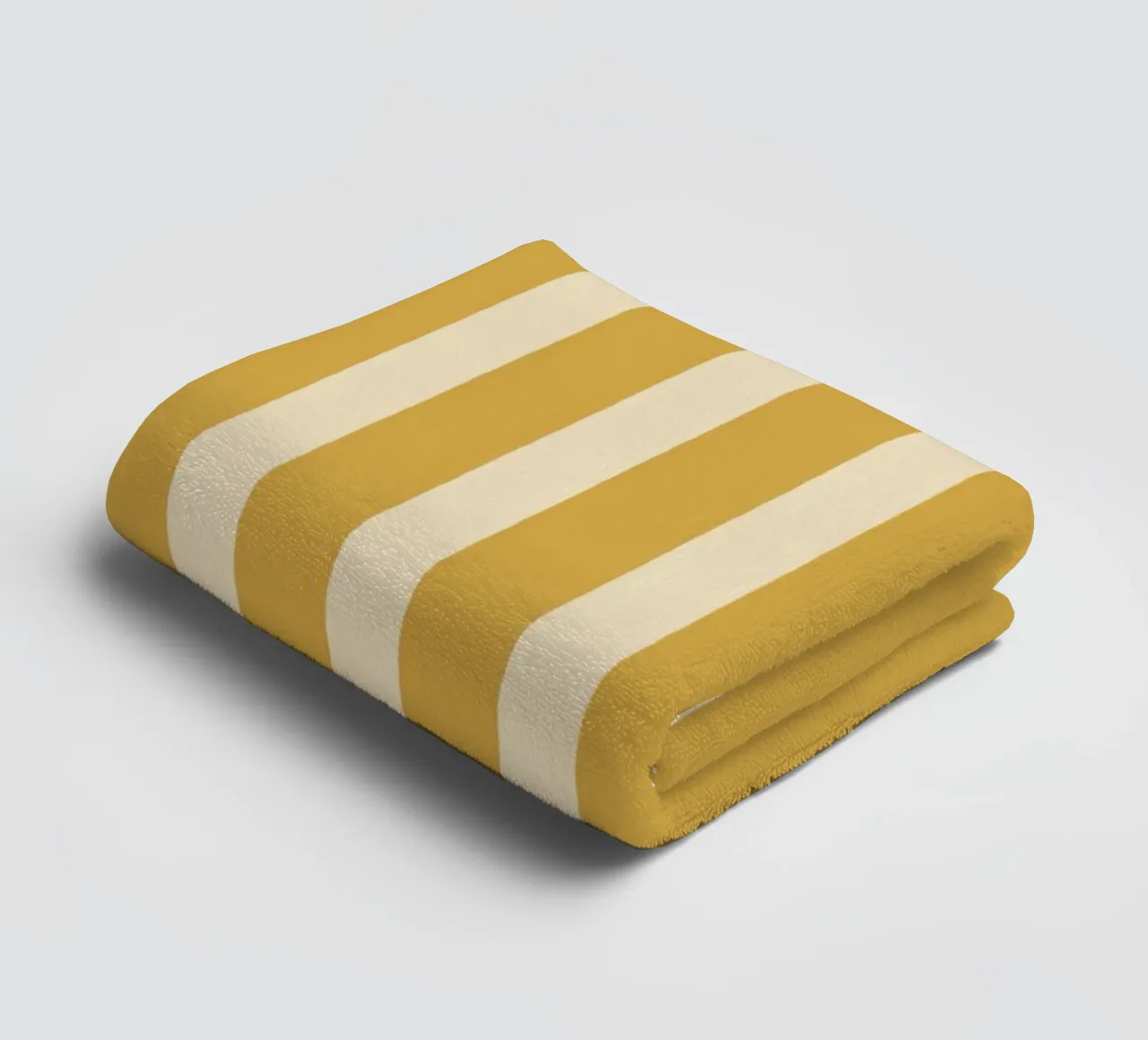 Motif de rayures simples - Jaune d'or serviette de bain de MoonlightPrint