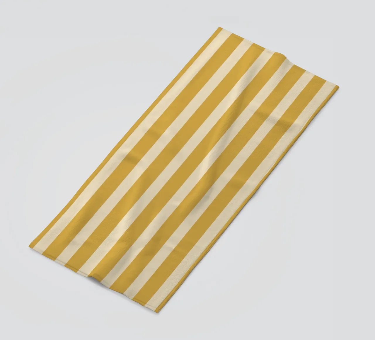 Motif de rayures simples - Jaune d'or serviette de plage de MoonlightPrint