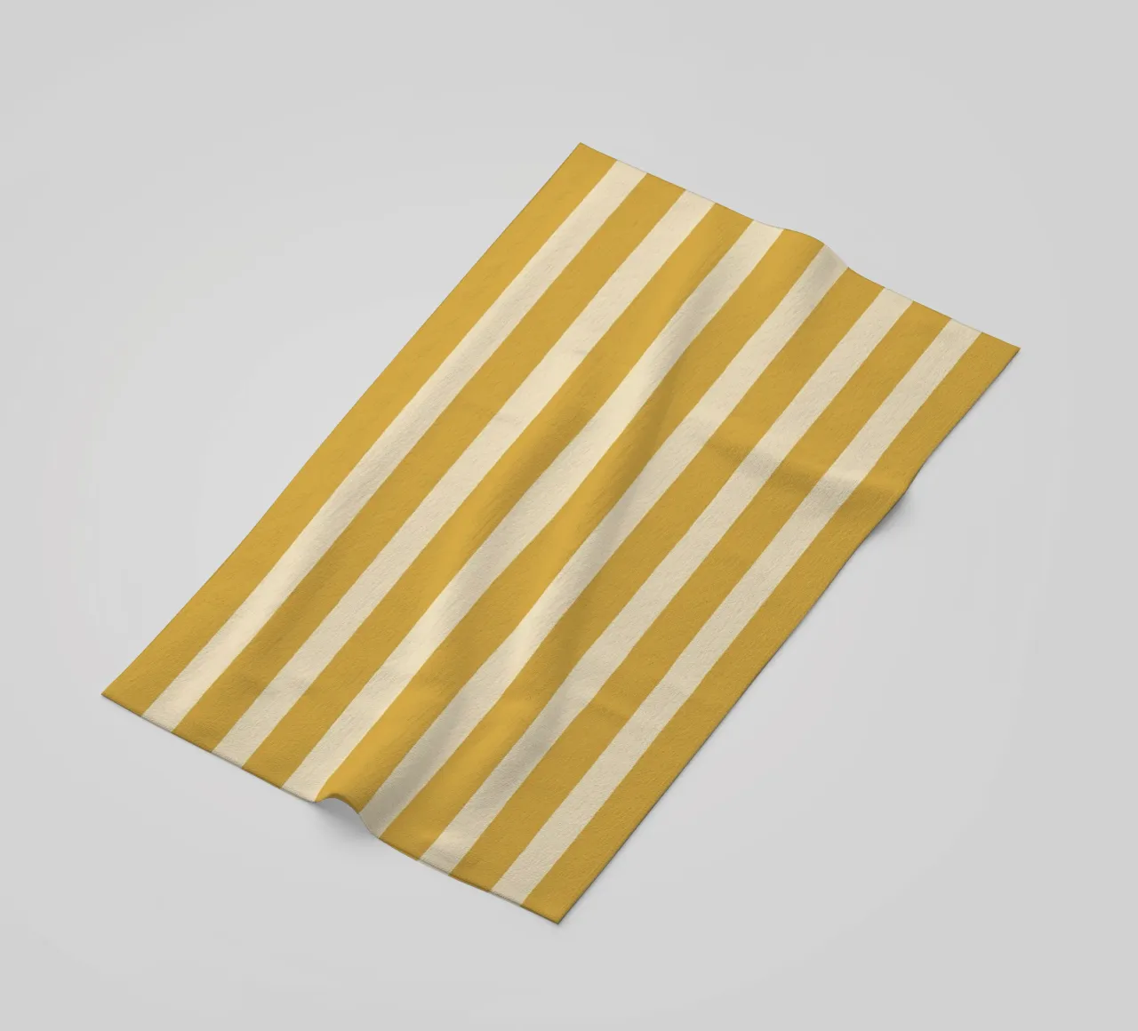 Motif de rayures simples - Jaune d'or serviette de plage de MoonlightPrint