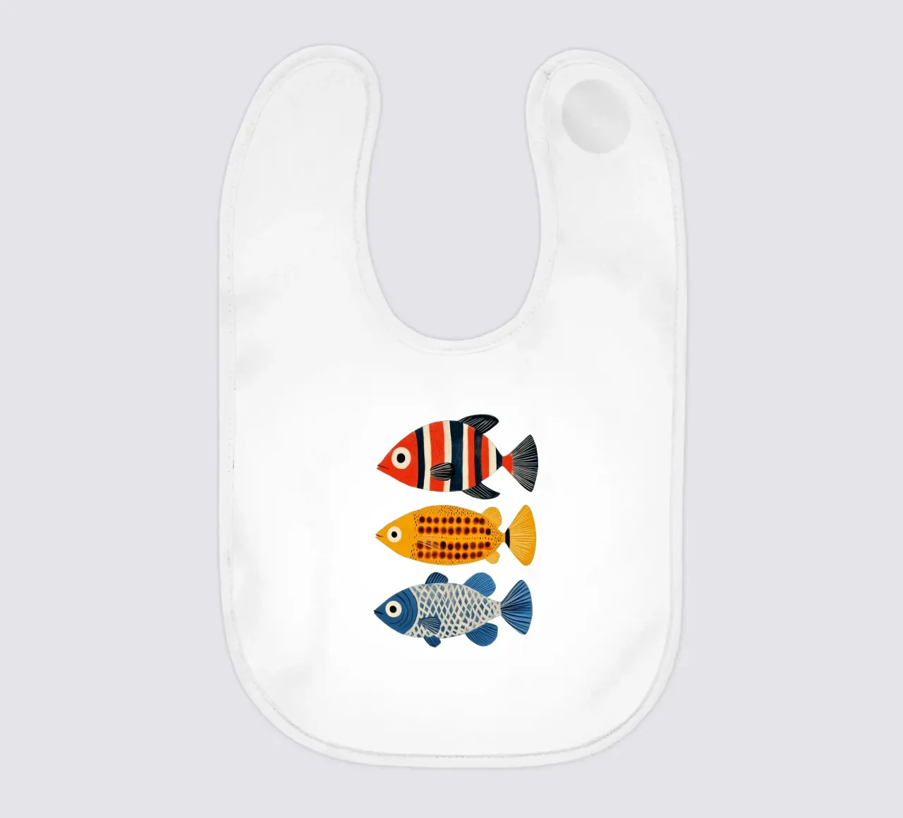 Drei Fische Babylätzchen von Curious Canvas