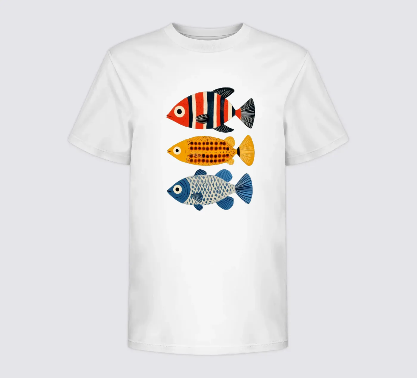 Three fish t-shirt bambini da Curious Canvas