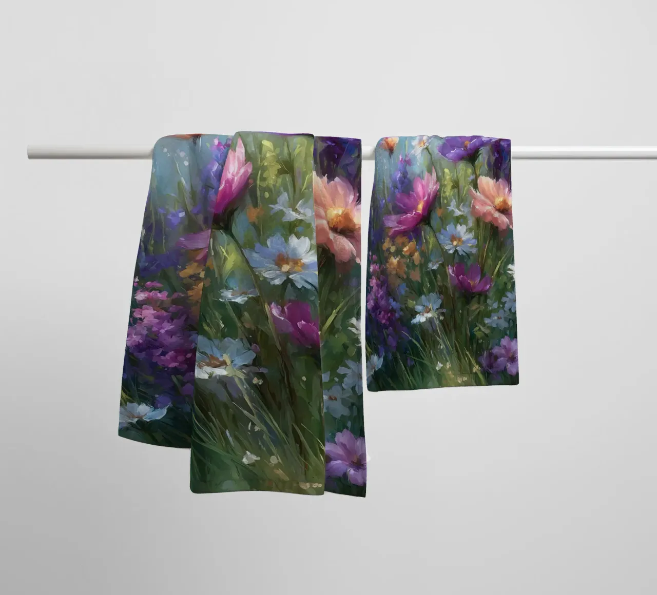 Flowers Lavender Garden B asciugamano da bagno da Mateo
