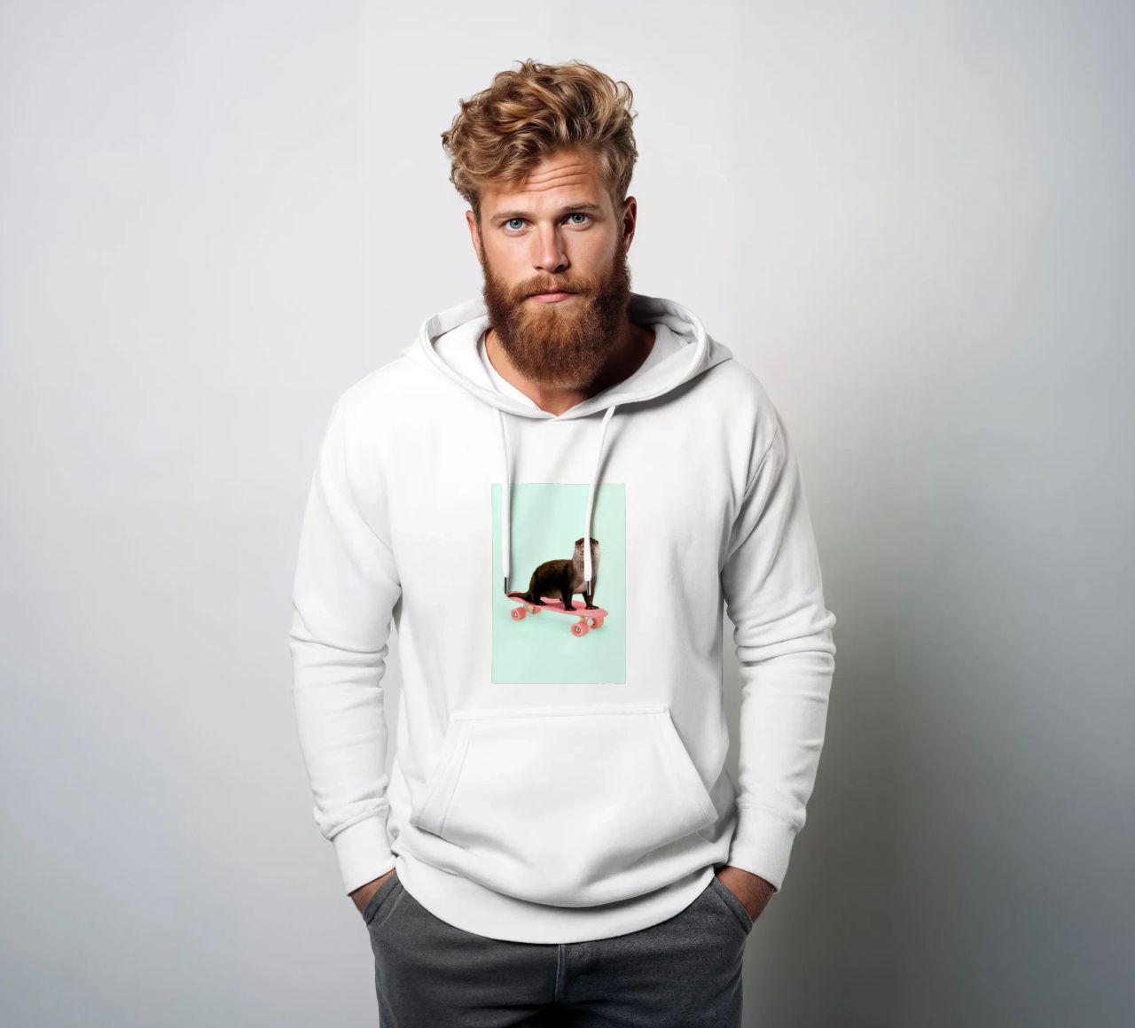 Skate Otter felpa con cappuccio da Paul Fuentes Design