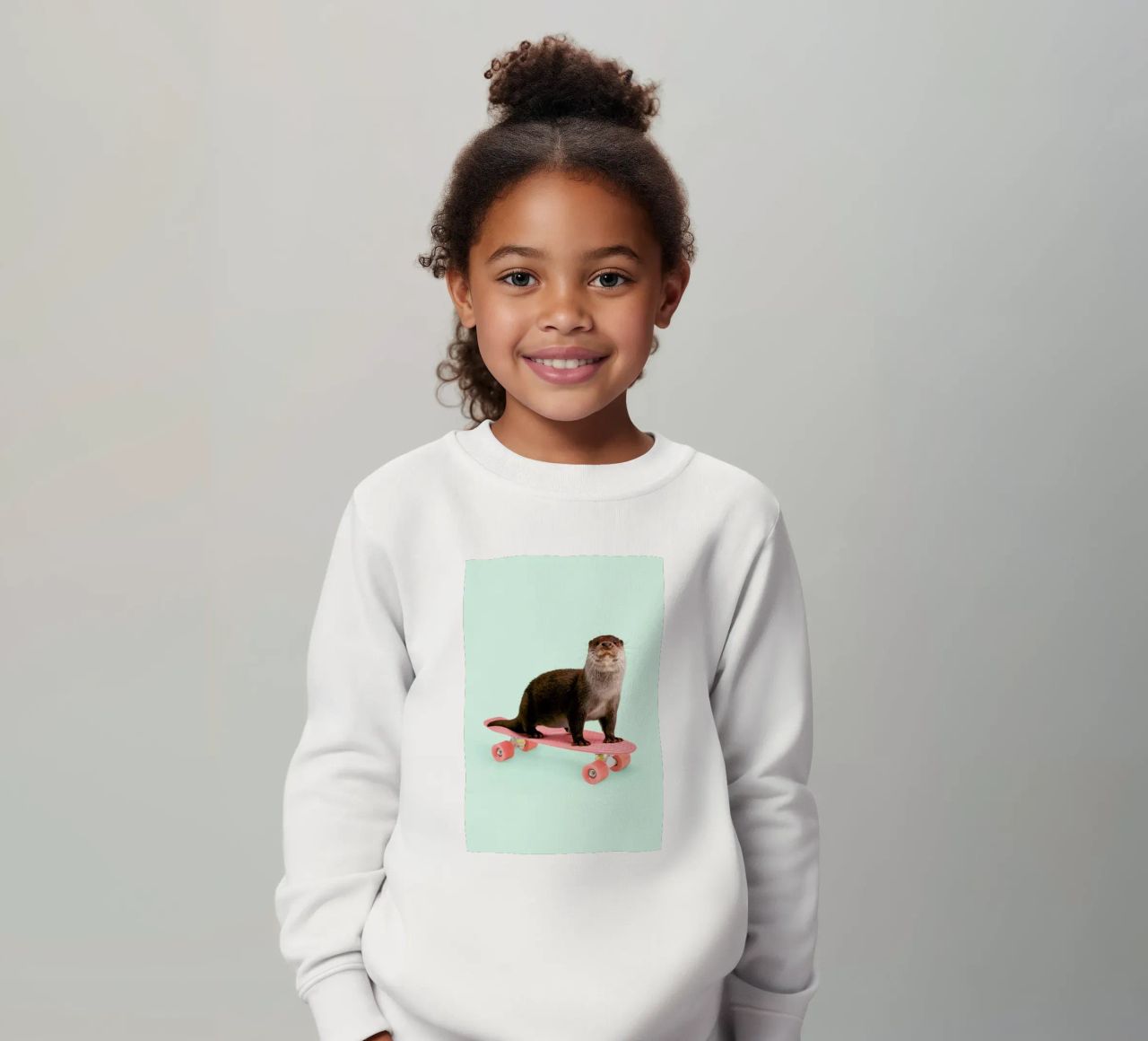 Skate Otter felpa bambino da Paul Fuentes Design