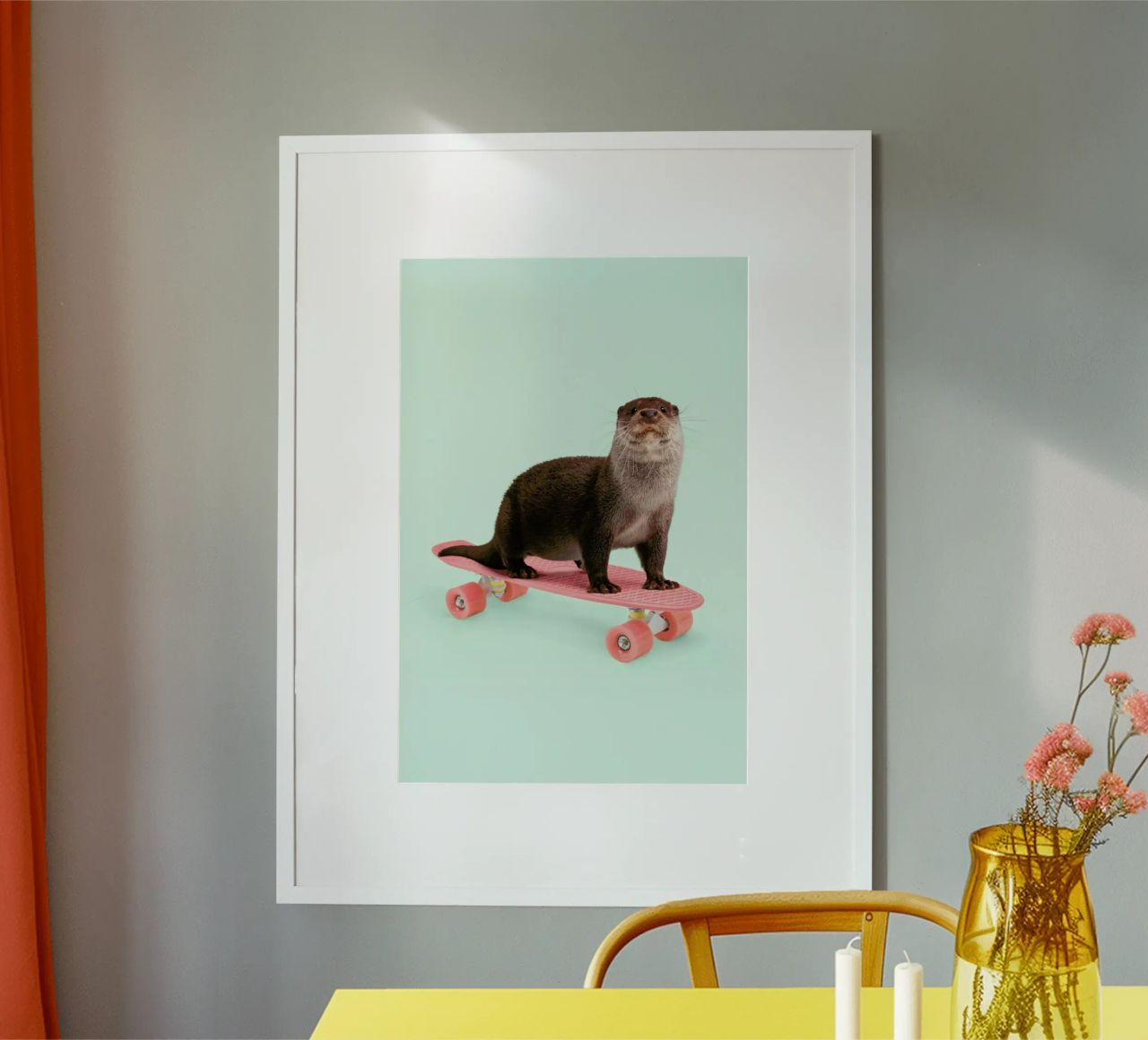 Skate Otter poster da Paul Fuentes Design