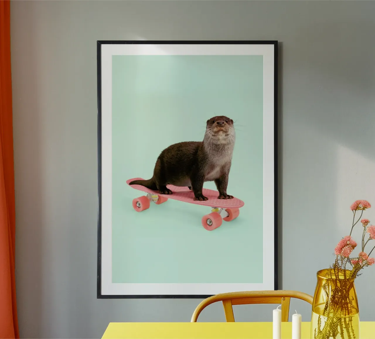 Skate Otter poster da Paul Fuentes Design