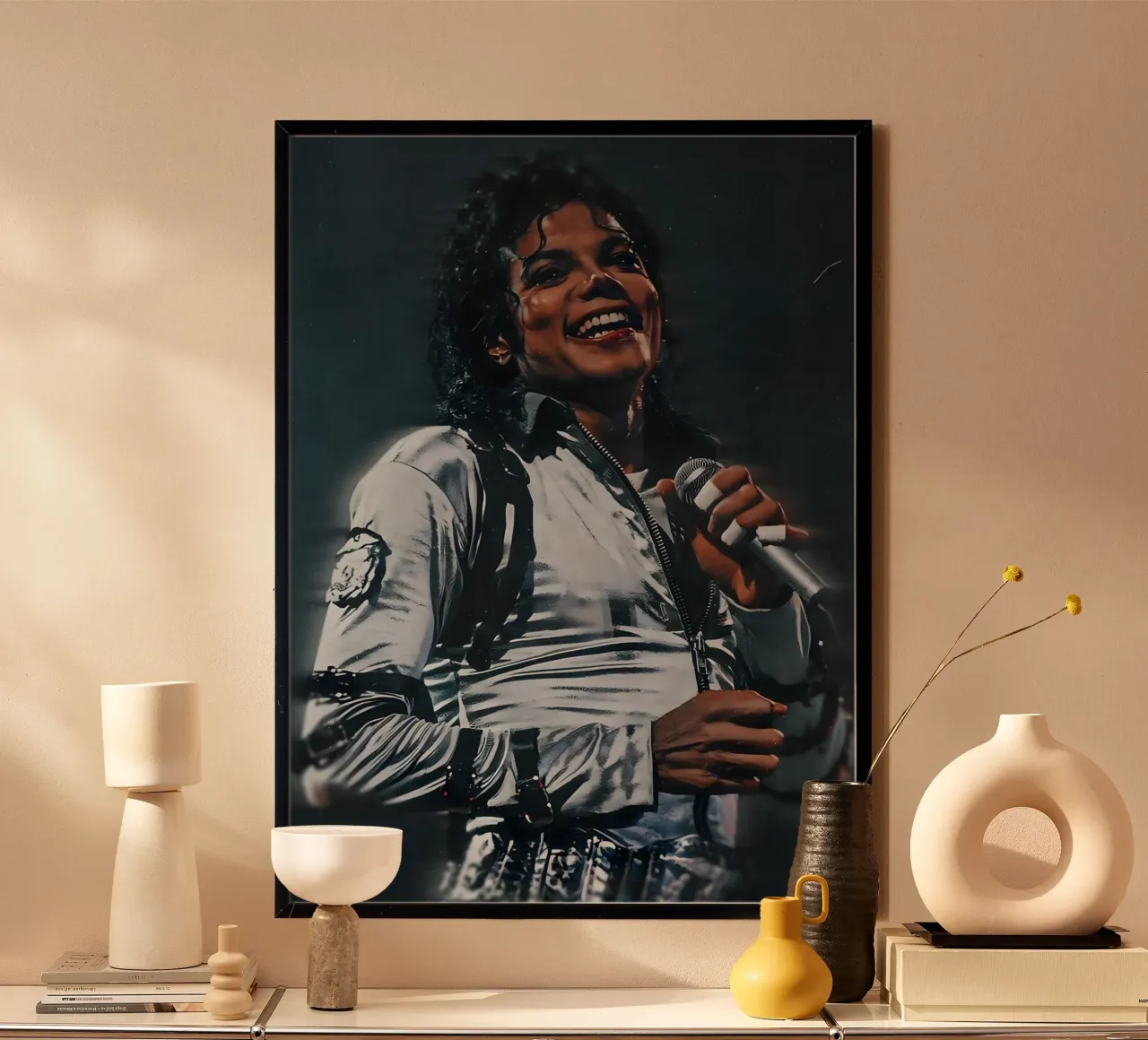 Michael Jackson carta hahnemühle da Low poly art