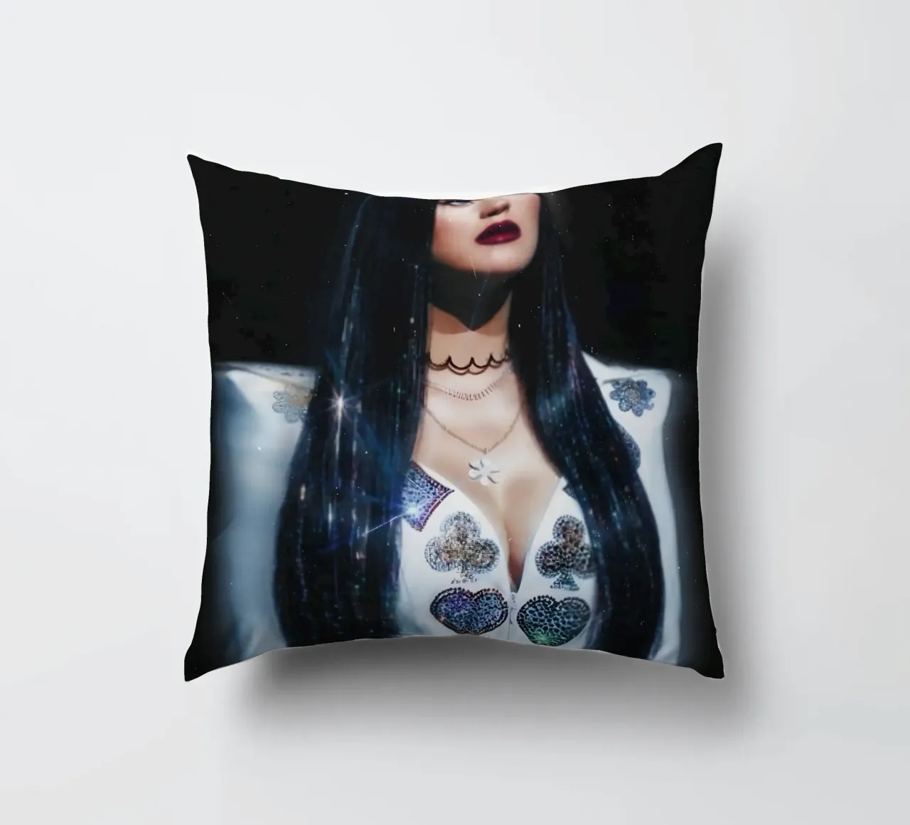 Katty Perry cuscino da Low poly art