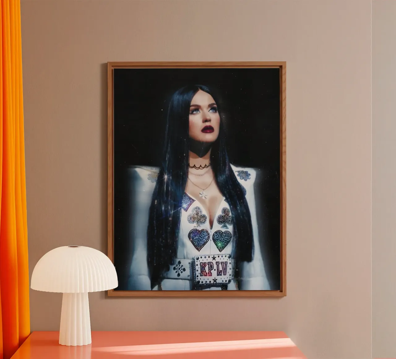 Katty Perry alluminio dibond da Low poly art