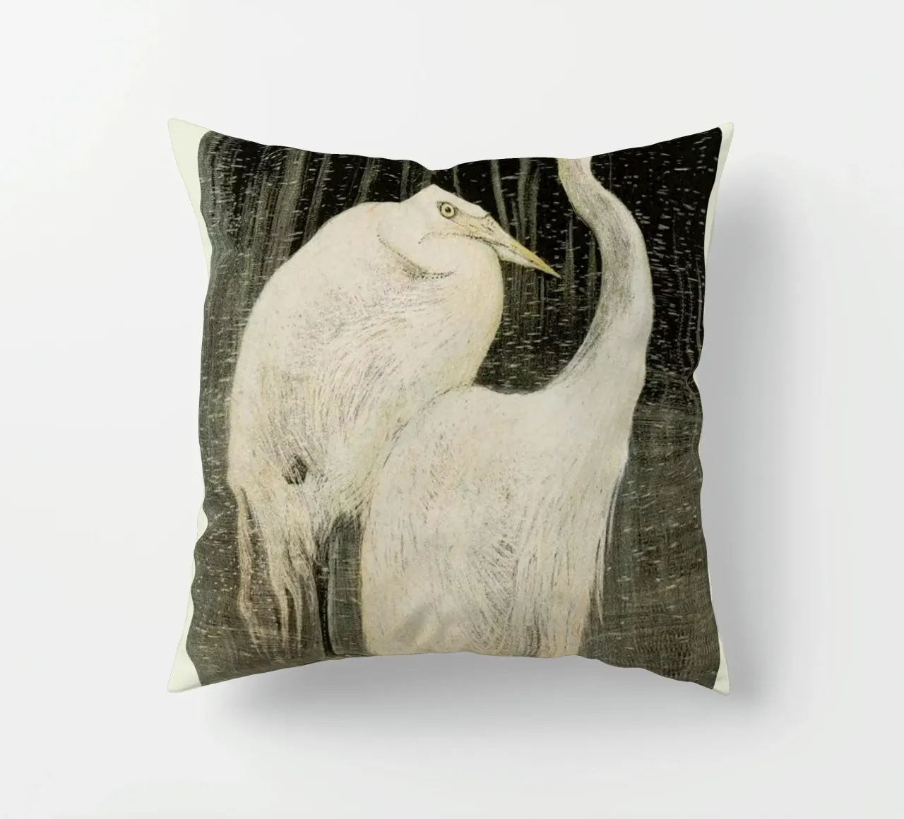 Van Hoytema - Twee Zilverreigers cuscino da Vintage by JUNIQE