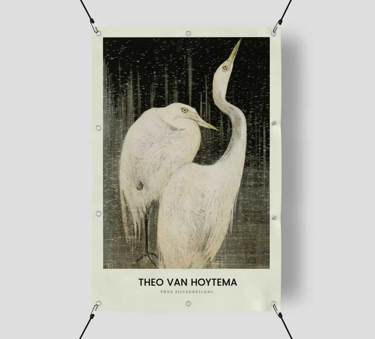 Van Hoytema - Twee Zilverreigers telo in pvc da Vintage by JUNIQE