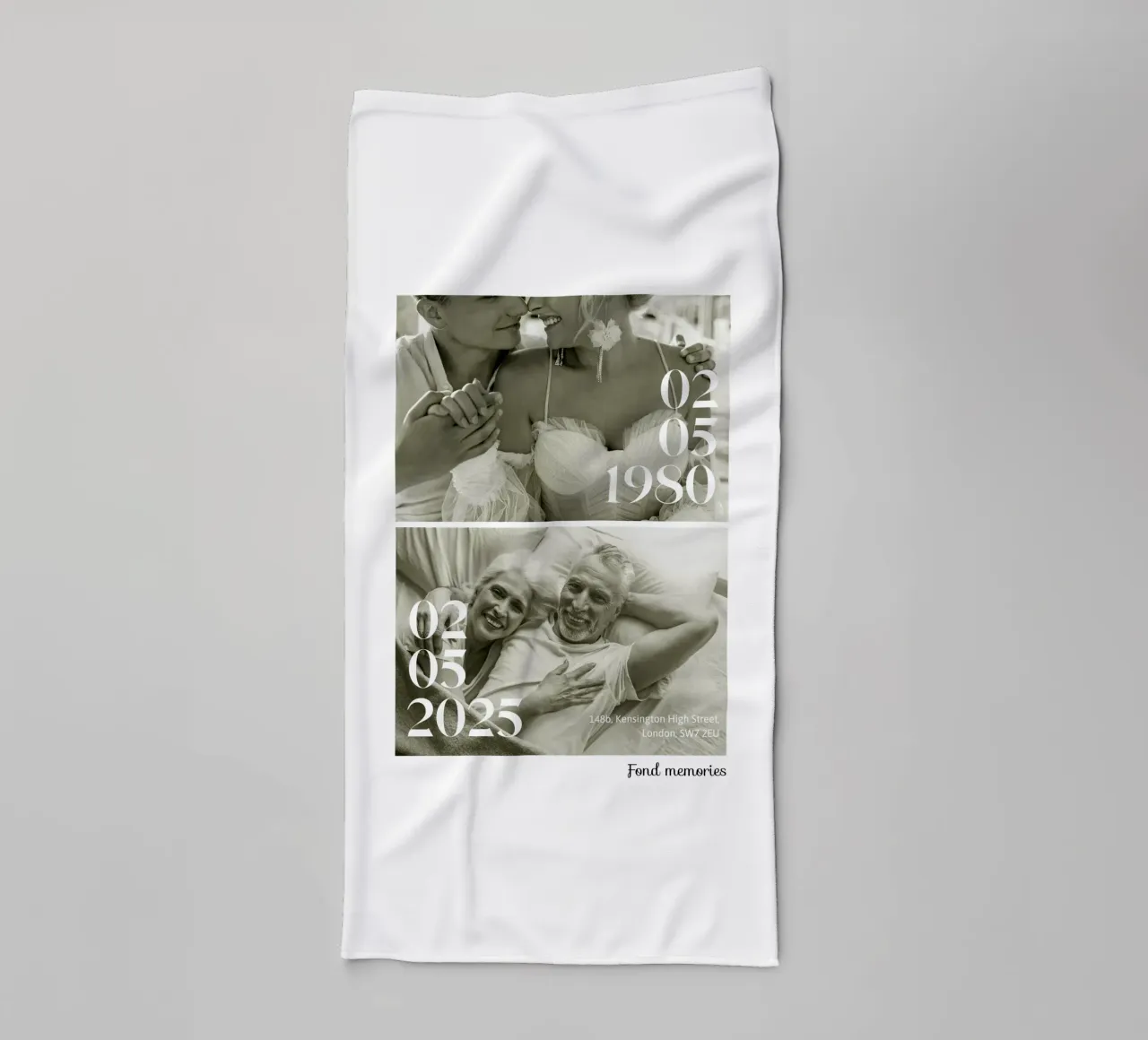 Personalize Timeline Photo Grid towel by NEWEST CUSTOM SHOP