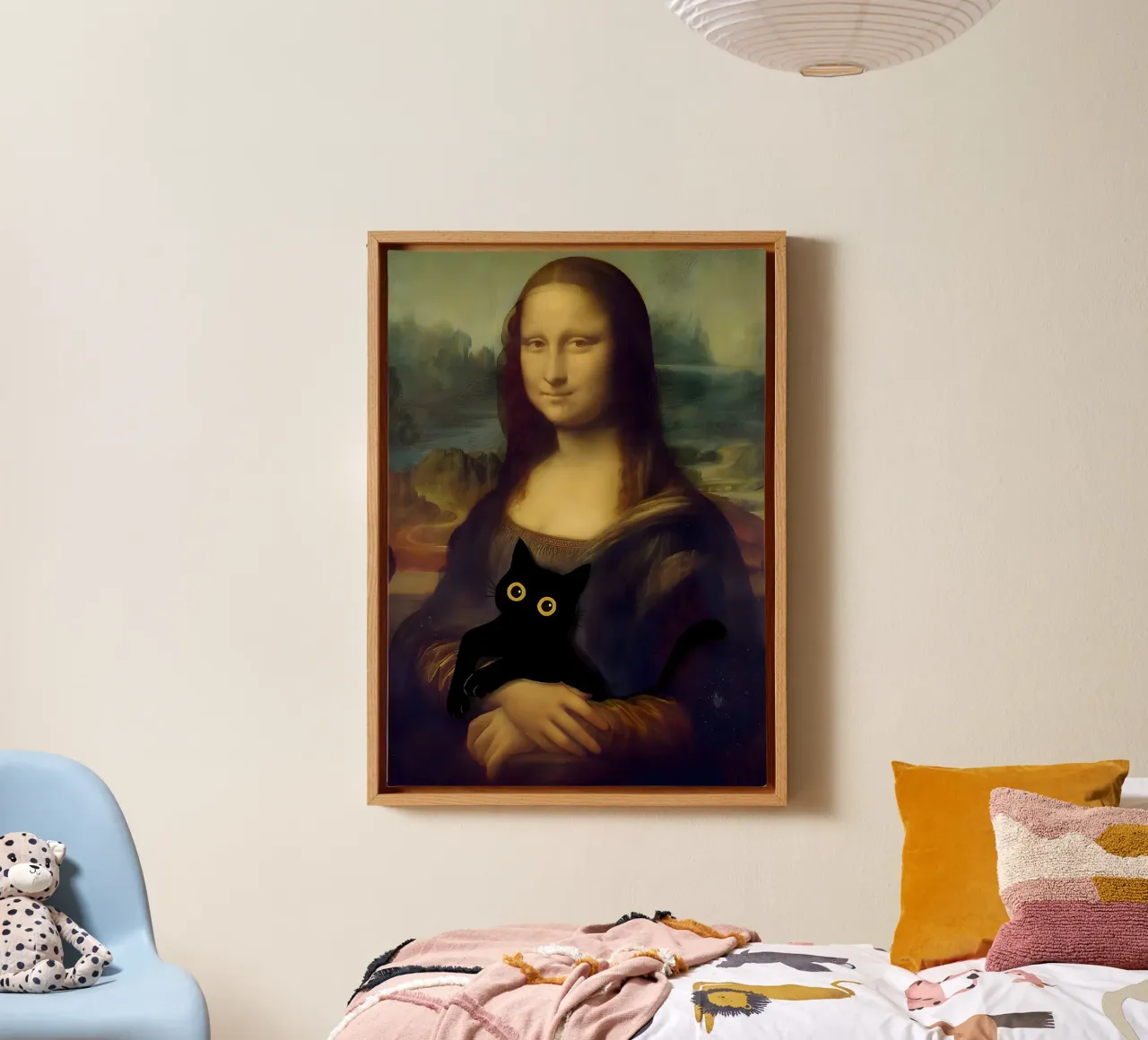 Mona Lisa With A Cat canvas by GoArt