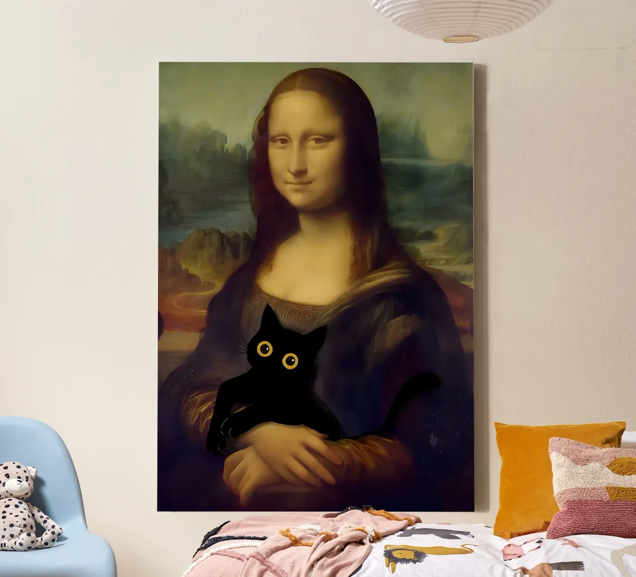 Mona Lisa With A Cat canvas by GoArt